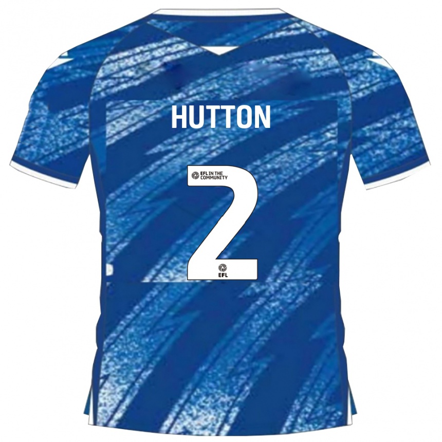 ילדים כדורגל Remeao Hutton #2 כחול לבן ג'רזי ביתית 2025/26