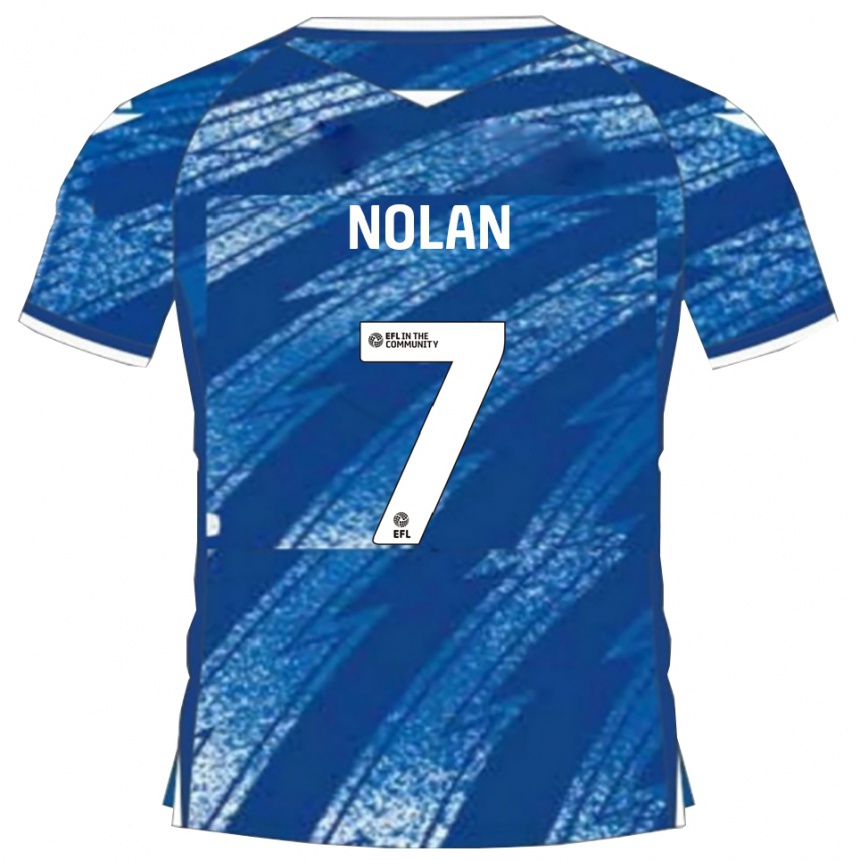 ילדים כדורגל ג'ק נולאן #7 כחול לבן ג'רזי ביתית 2025/26