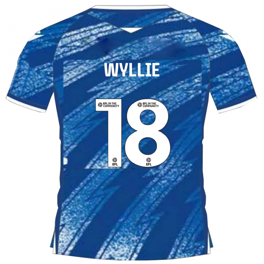 ילדים כדורגל מרקוס וילייה #18 כחול לבן ג'רזי ביתית 2025/26