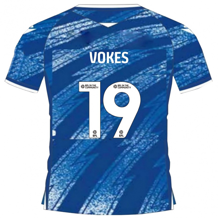 ילדים כדורגל סם ווקס #19 כחול לבן ג'רזי ביתית 2025/26