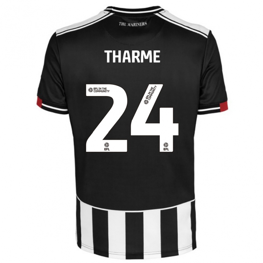 ילדים כדורגל דאג ת'ארמי #24 שחור לבן אדום ג'רזי ביתית 2025/26