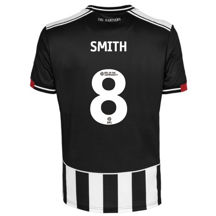 ילדים כדורגל Elliot Smith #8 שחור לבן אדום ג'רזי ביתית 2025/26