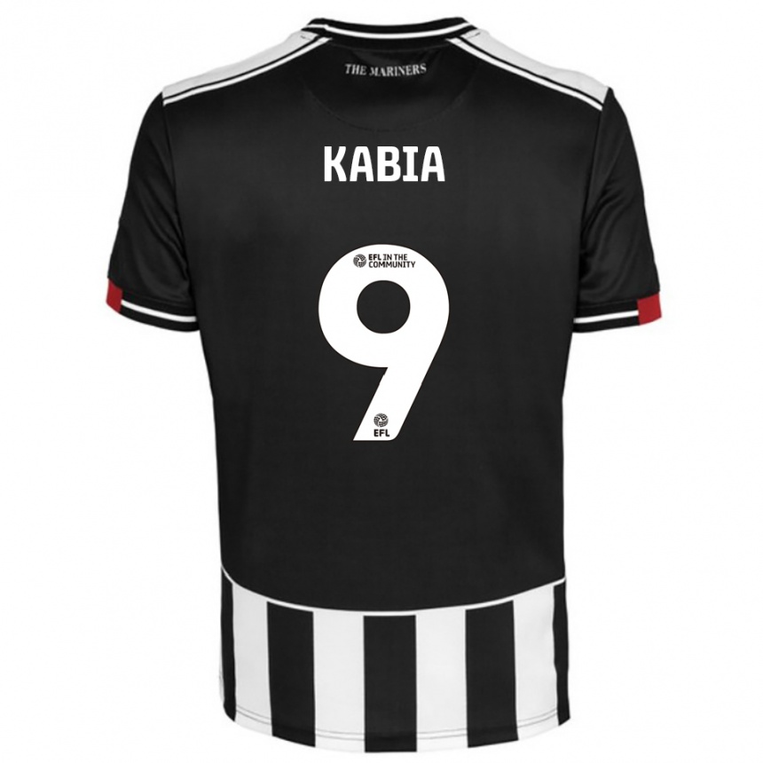 ילדים כדורגל ג'ייז קאבי #9 שחור לבן אדום ג'רזי ביתית 2025/26