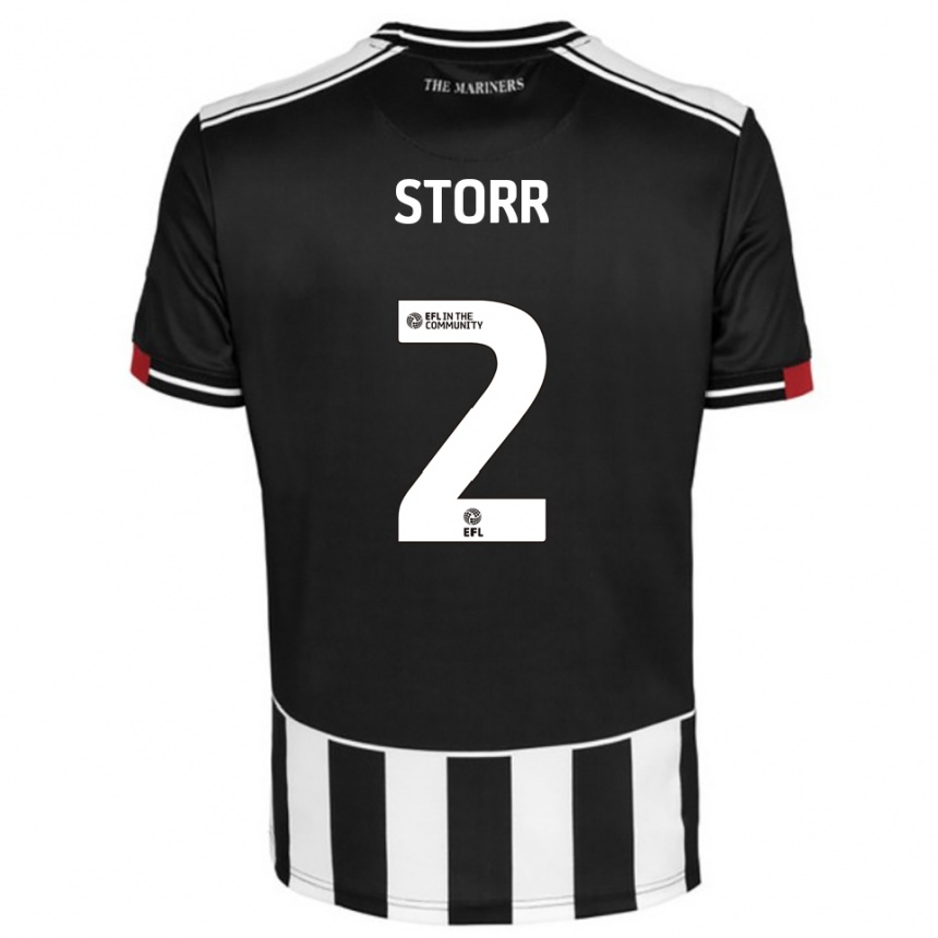 ילדים כדורגל קאלום סטור #2 שחור לבן אדום ג'רזי ביתית 2025/26