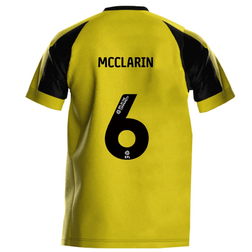 ילדים כדורגל ג׳ק מקלרין #6 צהוב אפור ג'רזי ביתית 2025/26