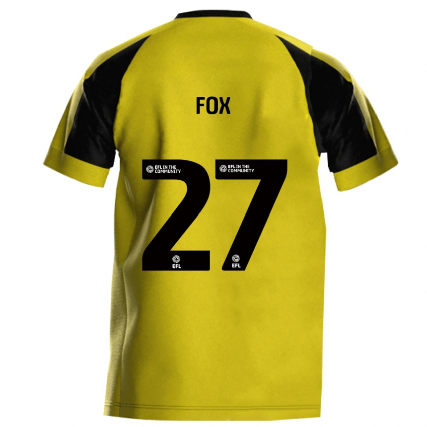 ילדים כדורגל Ben Fox #27 צהוב אפור ג'רזי ביתית 2025/26