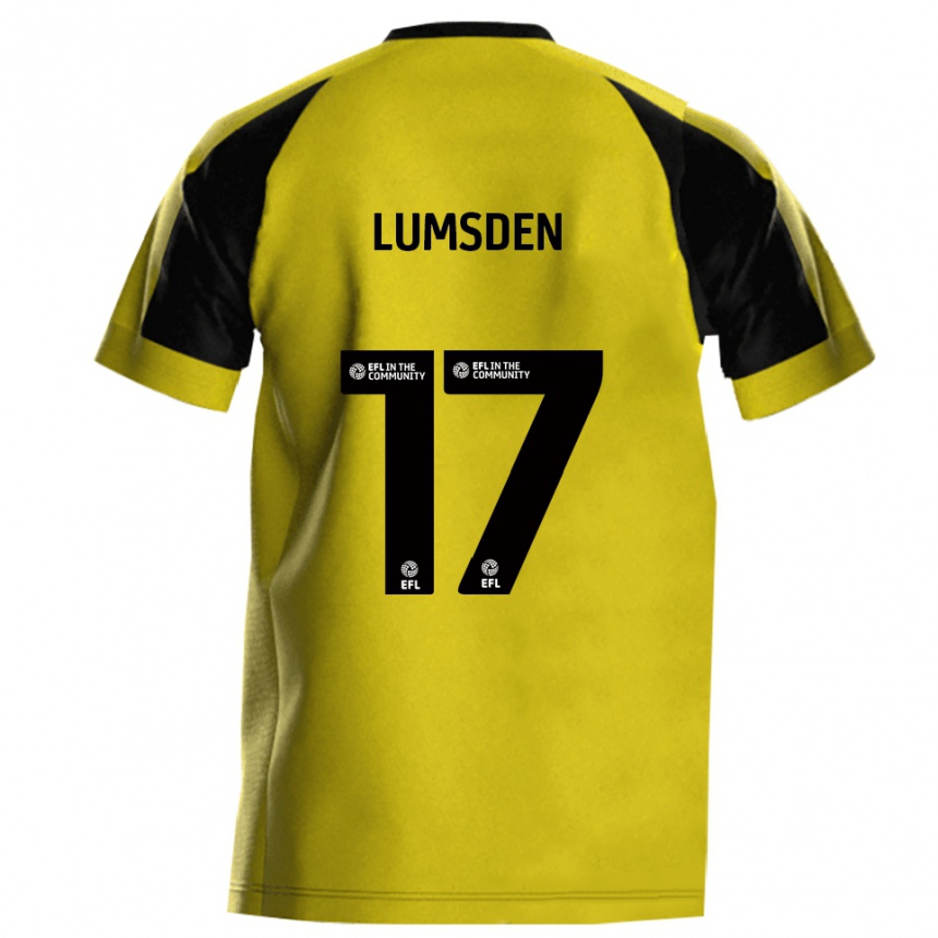ילדים כדורגל Alfie Lumsden #17 צהוב אפור ג'רזי ביתית 2025/26