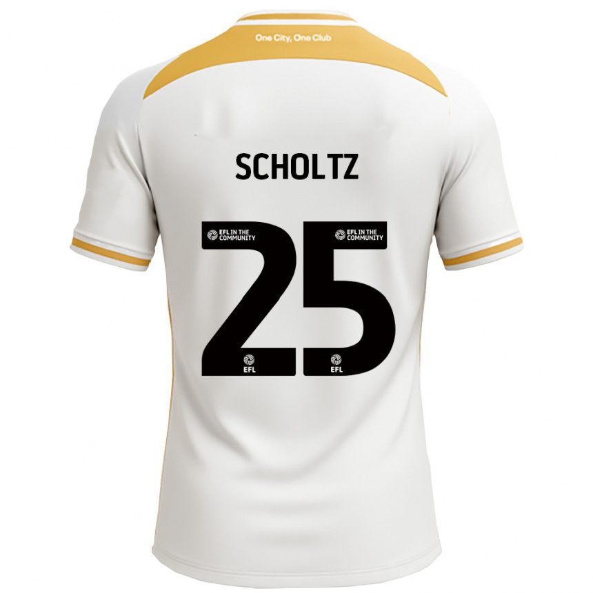 ילדים כדורגל פניקס שולץ #25 לבן זהב ג'רזי ביתית 2025/26