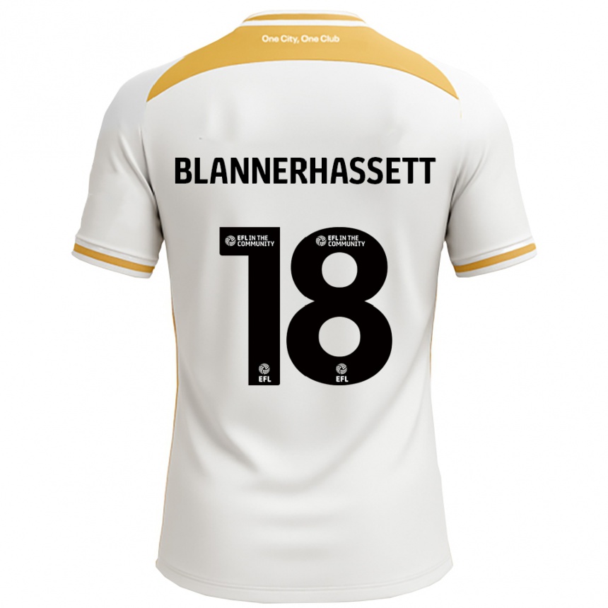 ילדים כדורגל Tommy Blannerhassett #18 לבן זהב ג'רזי ביתית 2025/26