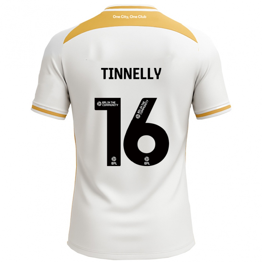 ילדים כדורגל Becky Tinnelly #16 לבן זהב ג'רזי ביתית 2025/26