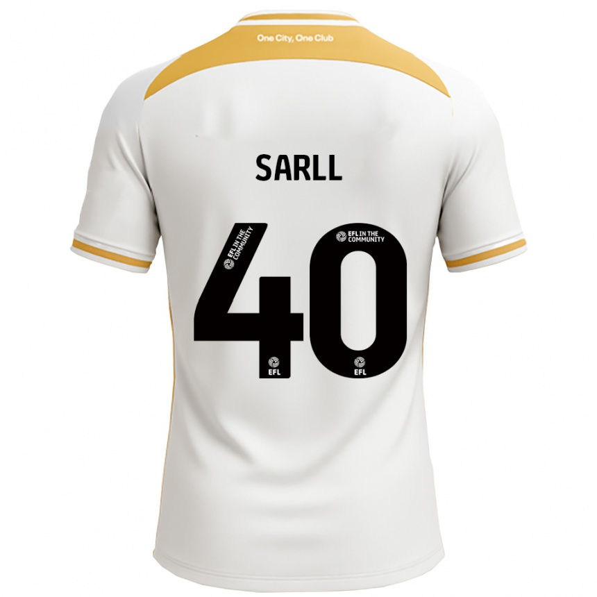 ילדים כדורגל Amelie Sarll #40 לבן זהב ג'רזי ביתית 2025/26