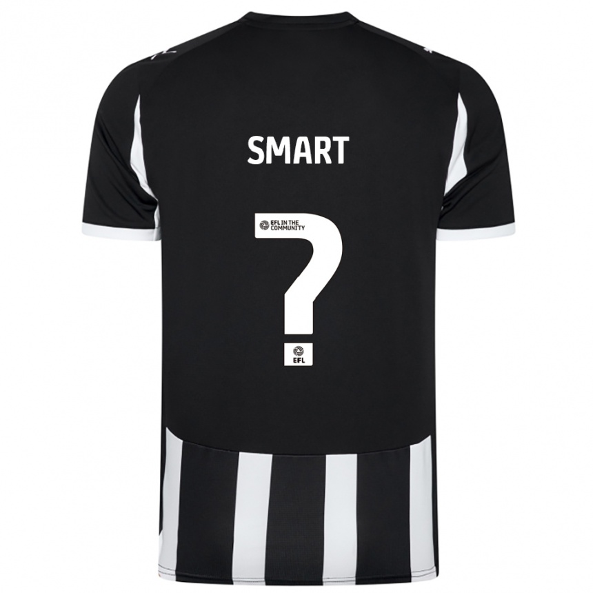 ילדים כדורגל Isaac Smart #0 שחור לבן ג'רזי ביתית 2025/26