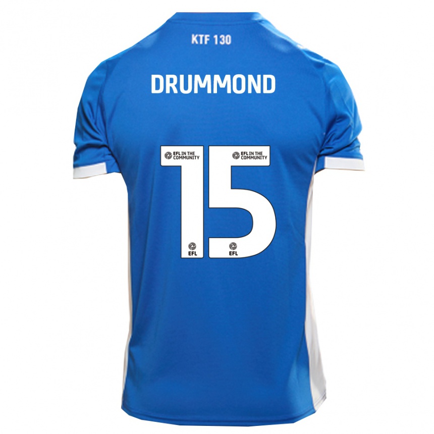 ילדים כדורגל קיין דראמונד #15 כחול לבן ג'רזי ביתית 2025/26