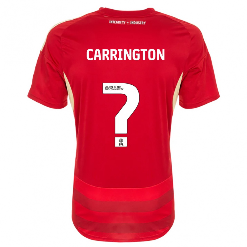 ילדים כדורגל Abbie Carrington #0 אדום לבן ג'רזי ביתית 2025/26