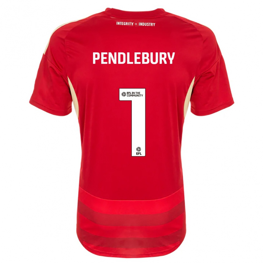 ילדים כדורגל Izzy Pendlebury #1 אדום לבן ג'רזי ביתית 2025/26