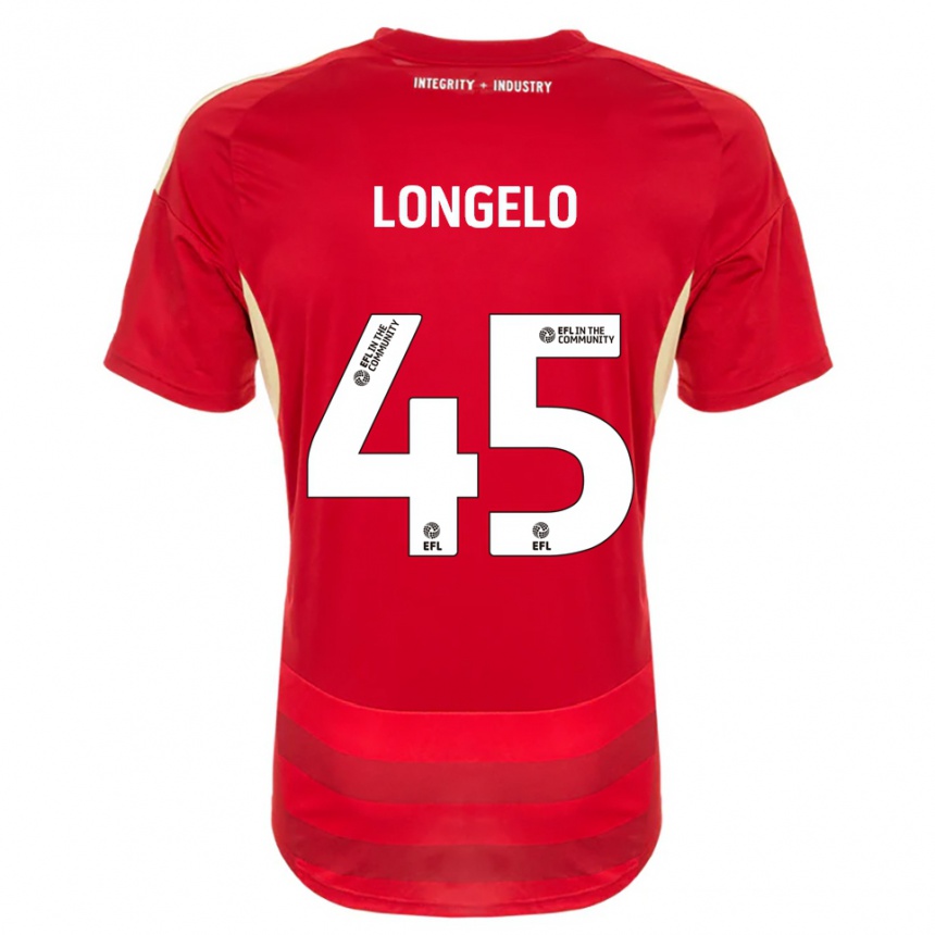 ילדים כדורגל Rosaire Longelo #45 אדום לבן ג'רזי ביתית 2025/26