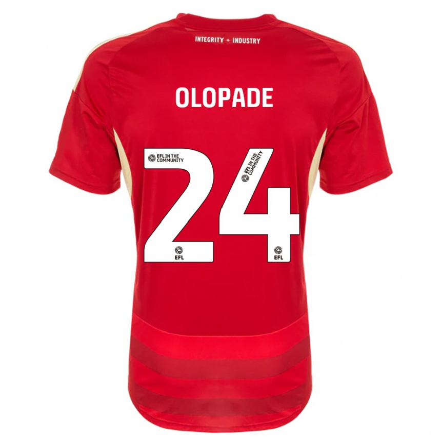 ילדים כדורגל טוסין אולופדה #24 אדום לבן ג'רזי ביתית 2025/26