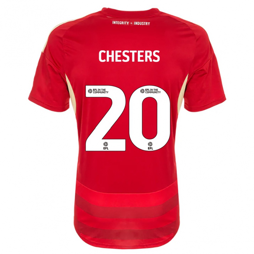 ילדים כדורגל דניאל צ'סטרס #20 אדום לבן ג'רזי ביתית 2025/26