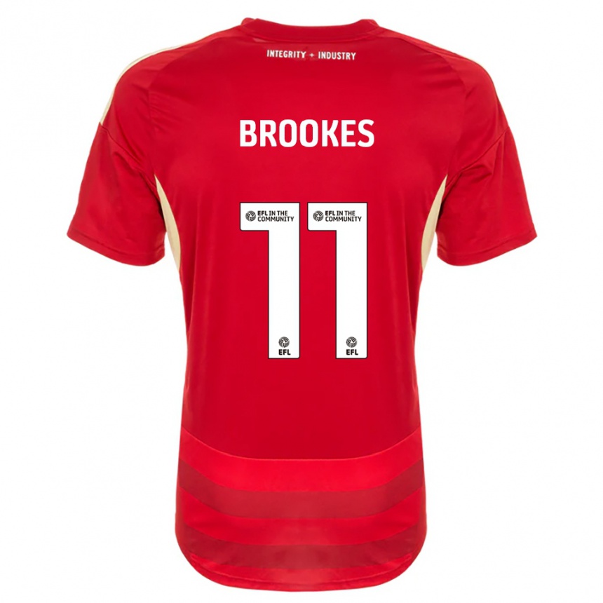 ילדים כדורגל Evie Brookes #11 אדום לבן ג'רזי ביתית 2025/26