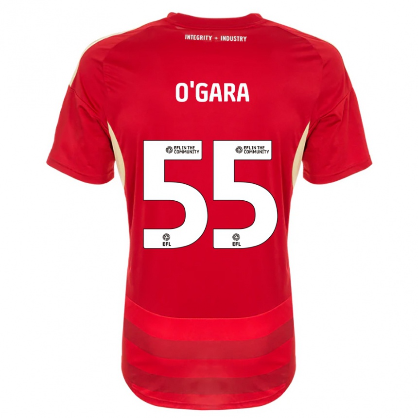 ילדים כדורגל Harry O'gara #55 אדום לבן ג'רזי ביתית 2025/26