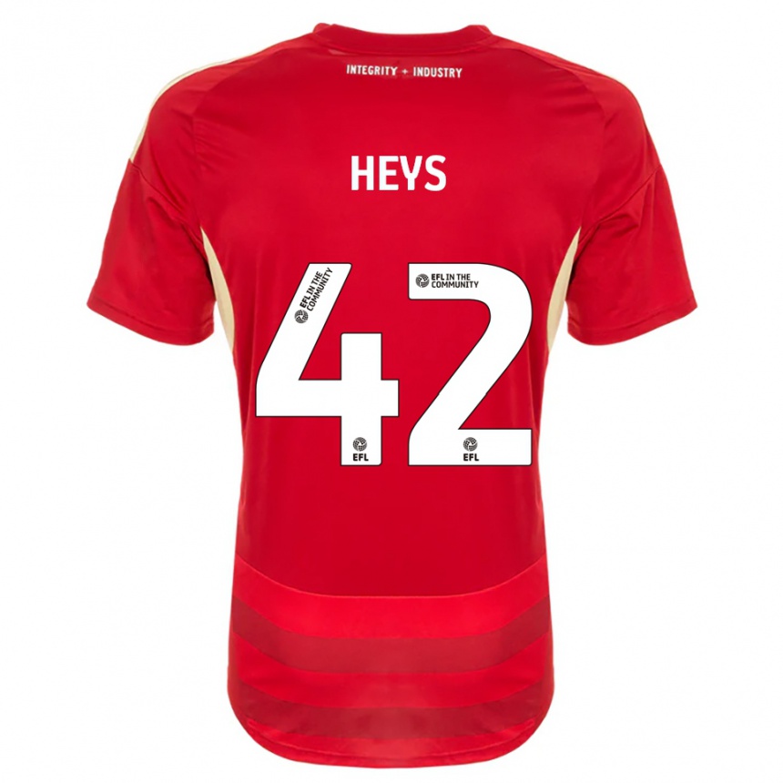 ילדים כדורגל מרשל הייס #42 אדום לבן ג'רזי ביתית 2025/26