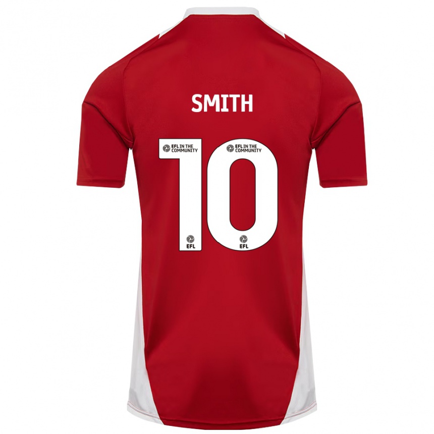 ילדים כדורגל Harry Smith #10 אדום לבן זהב ג'רזי ביתית 2025/26