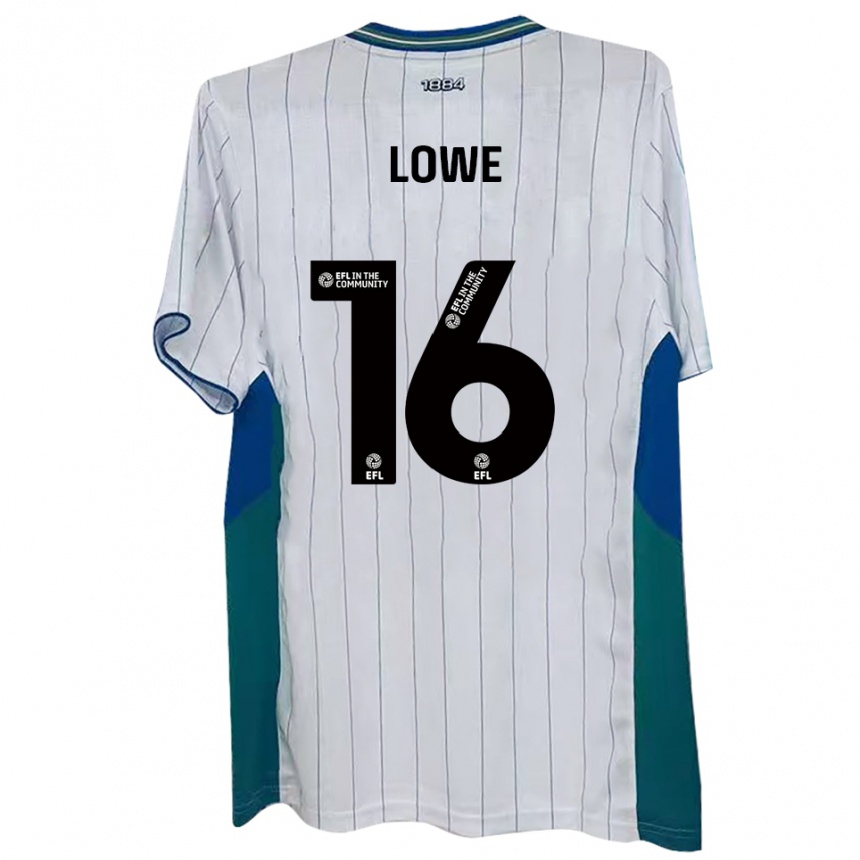 ילדים כדורגל Jason Lowe #16 לבן ירוק כחול ג'רזי ביתית 2025/26