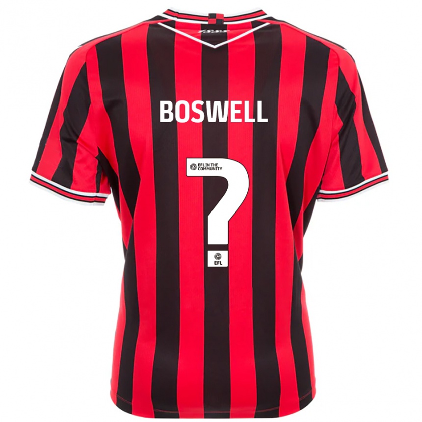 ילדים כדורגל Lucy Boswell #0 אדום שחור ג'רזי ביתית 2025/26