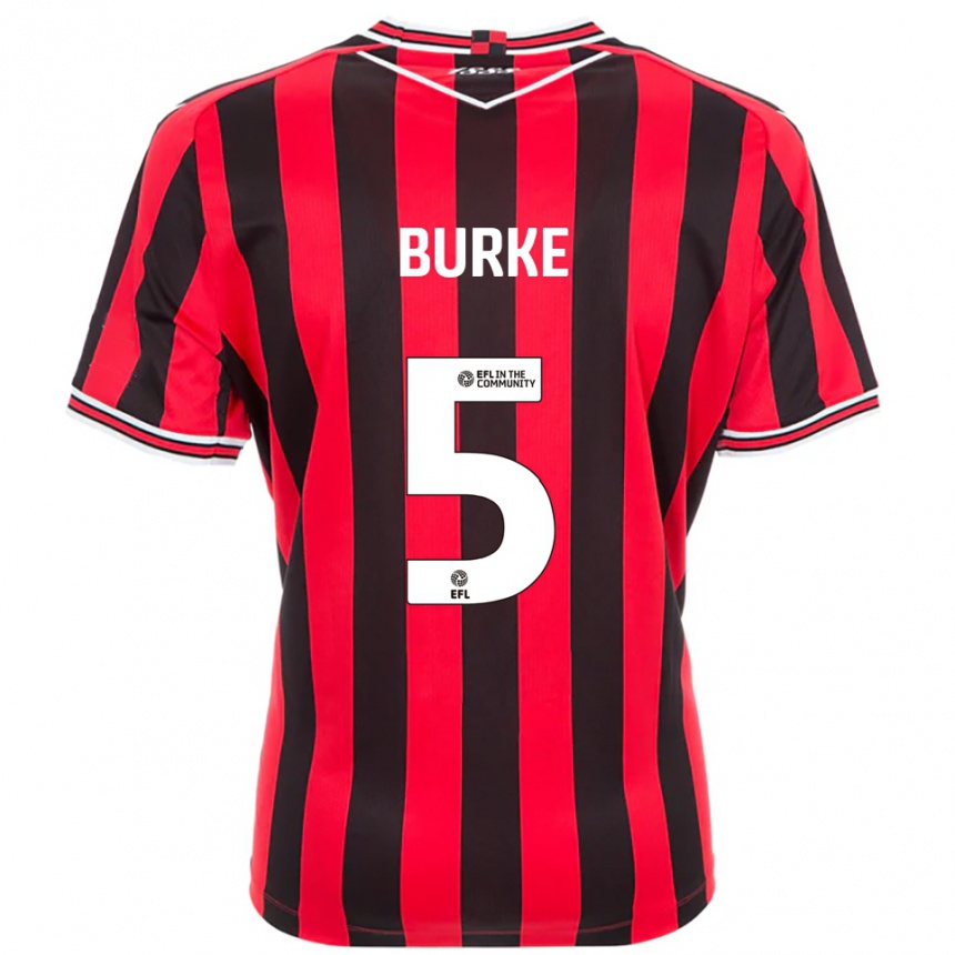 ילדים כדורגל הריסון ג׳ון בורקה #5 אדום שחור ג'רזי ביתית 2025/26