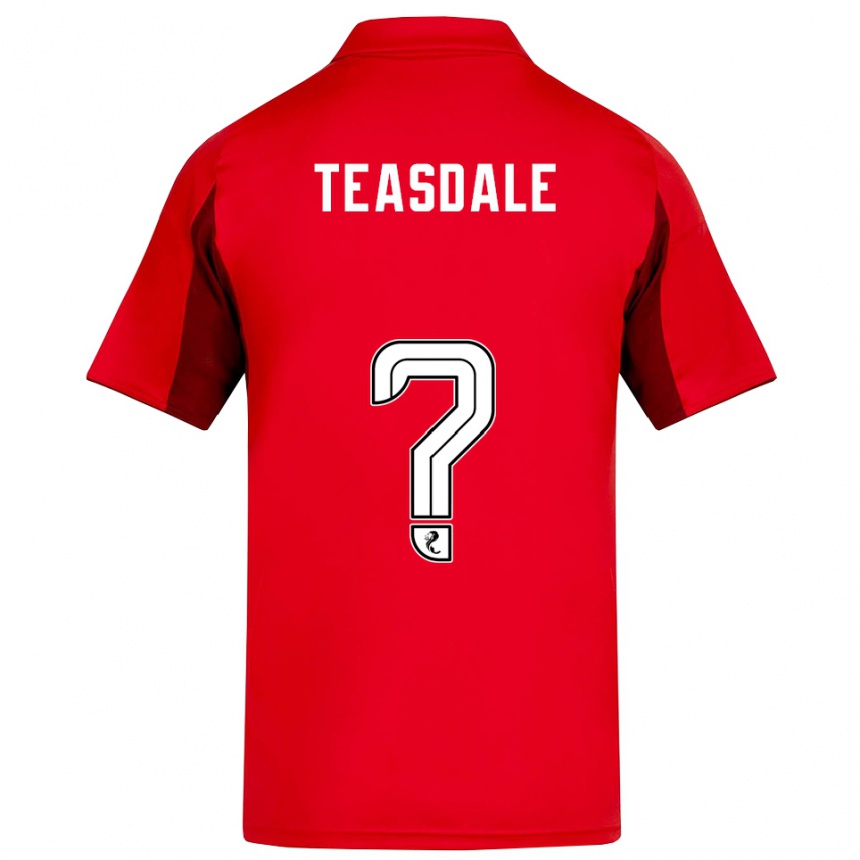 ילדים כדורגל Joseph Teasdale #0 אדום בורדו ג'רזי ביתית 2025/26