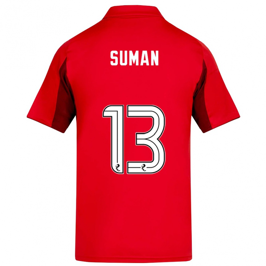 ילדים כדורגל ניקולס סומאן #13 אדום בורדו ג'רזי ביתית 2025/26