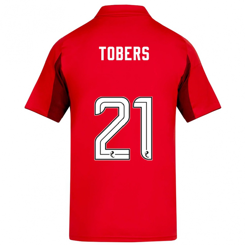 ילדים כדורגל קריסטרס טוברס #21 אדום בורדו ג'רזי ביתית 2025/26