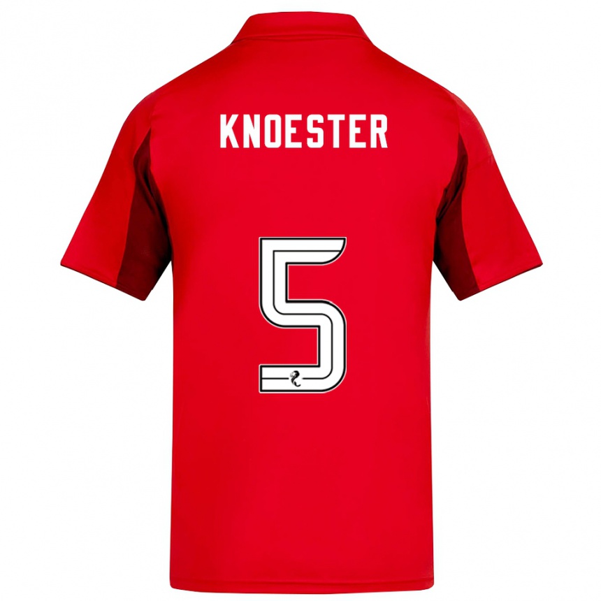 ילדים כדורגל מאטס קנוסטר #5 אדום בורדו ג'רזי ביתית 2025/26