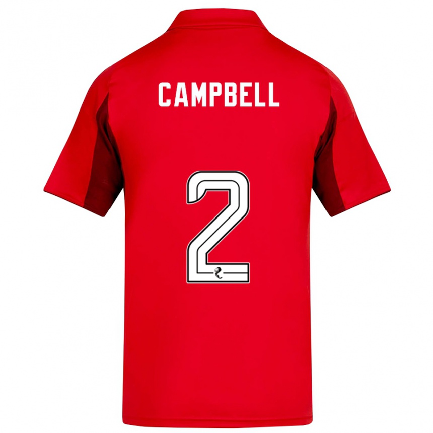ילדים כדורגל לורן ווארי קמפבל #2 אדום בורדו ג'רזי ביתית 2025/26