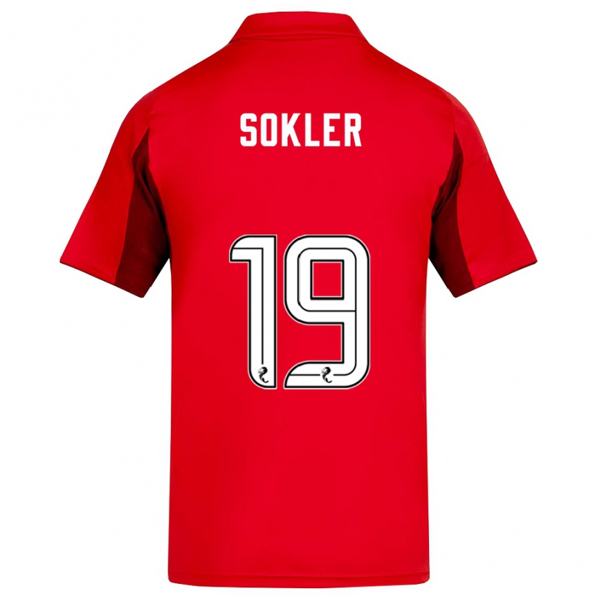 ילדים כדורגל אסתר סוקלר #19 אדום בורדו ג'רזי ביתית 2025/26