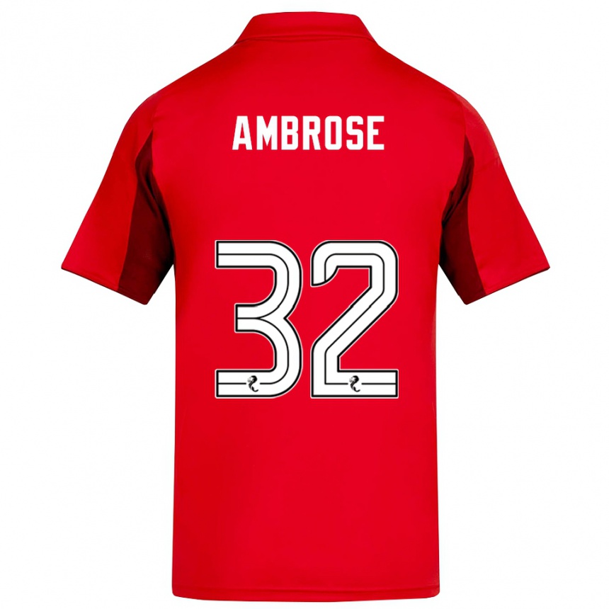 ילדים כדורגל פיטר אמברוז #32 אדום בורדו ג'רזי ביתית 2025/26