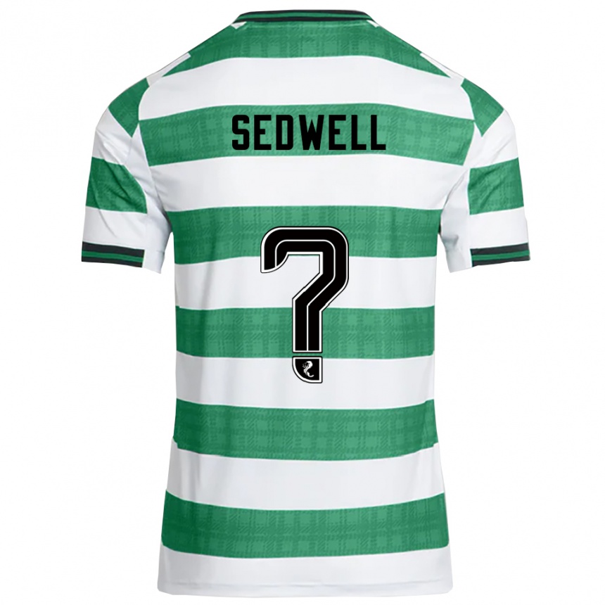 ילדים כדורגל Sam Sedwell #0 ירוק לבן ג'רזי ביתית 2025/26