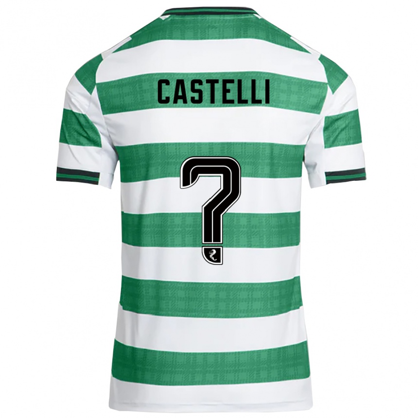 ילדים כדורגל Nicholas Castelli #0 ירוק לבן ג'רזי ביתית 2025/26