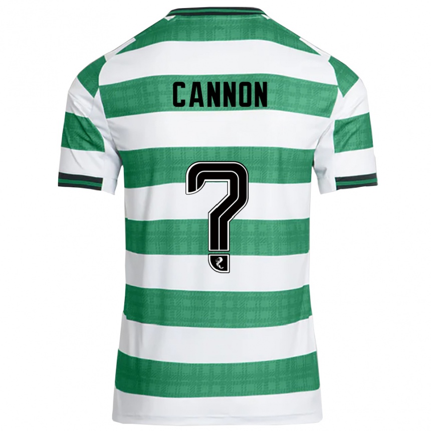ילדים כדורגל איידן קנון #0 ירוק לבן ג'רזי ביתית 2025/26