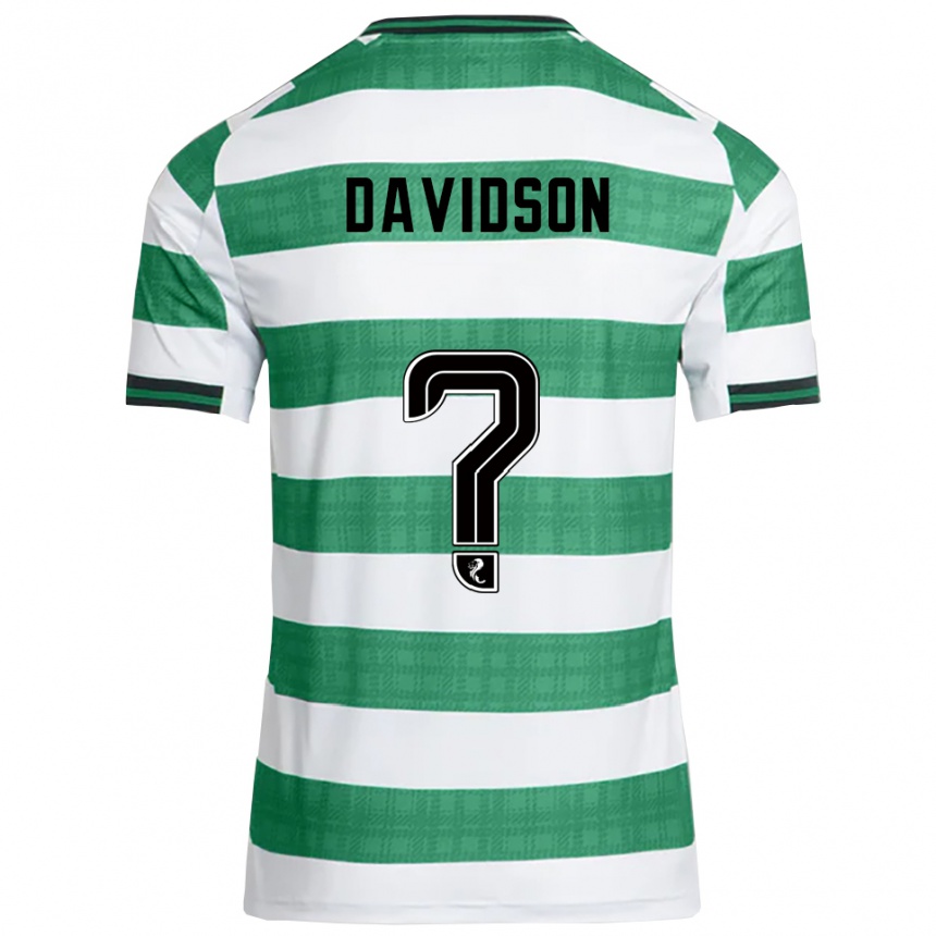 ילדים כדורגל אלכסנדר דוידסון #0 ירוק לבן ג'רזי ביתית 2025/26