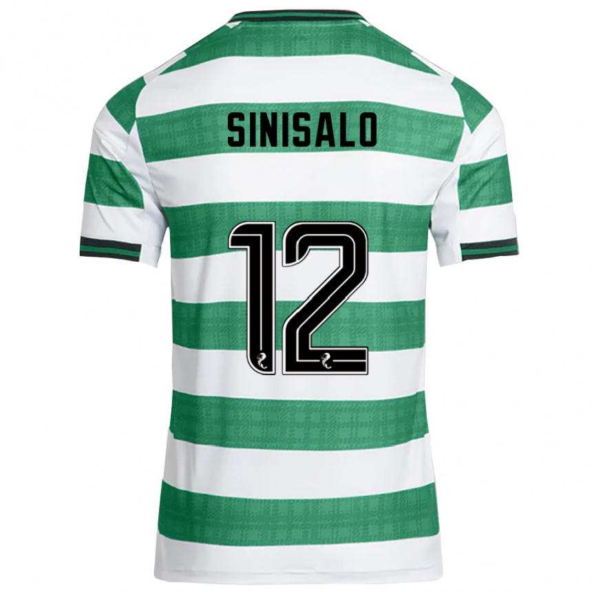 ילדים כדורגל ויליאמי סיניסאלו #12 ירוק לבן ג'רזי ביתית 2025/26