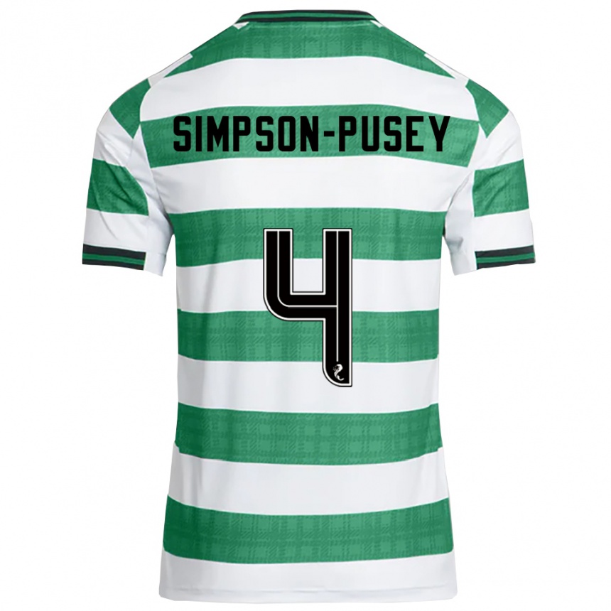 ילדים כדורגל ג'המאי סימפסון-פוסי #4 ירוק לבן ג'רזי ביתית 2025/26 ילדים כדורגל ג'המאי סימפסון-פוסי #4 ירוק לבן ג'רזי ביתית 2025/26