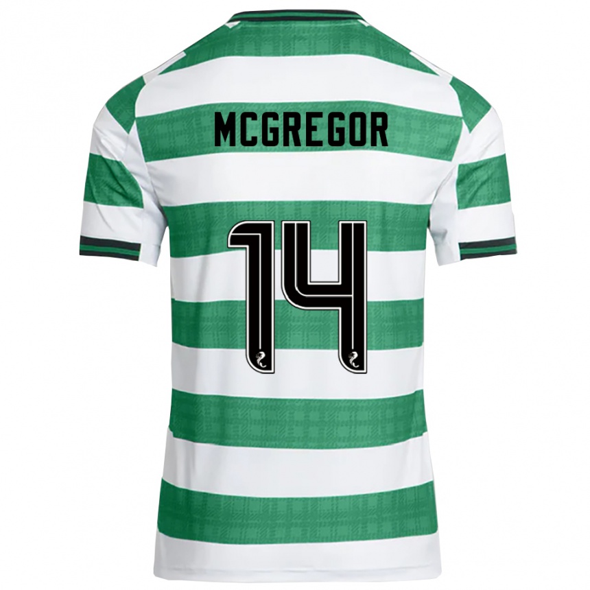 ילדים כדורגל שאנון מקגרגור #14 ירוק לבן ג'רזי ביתית 2025/26