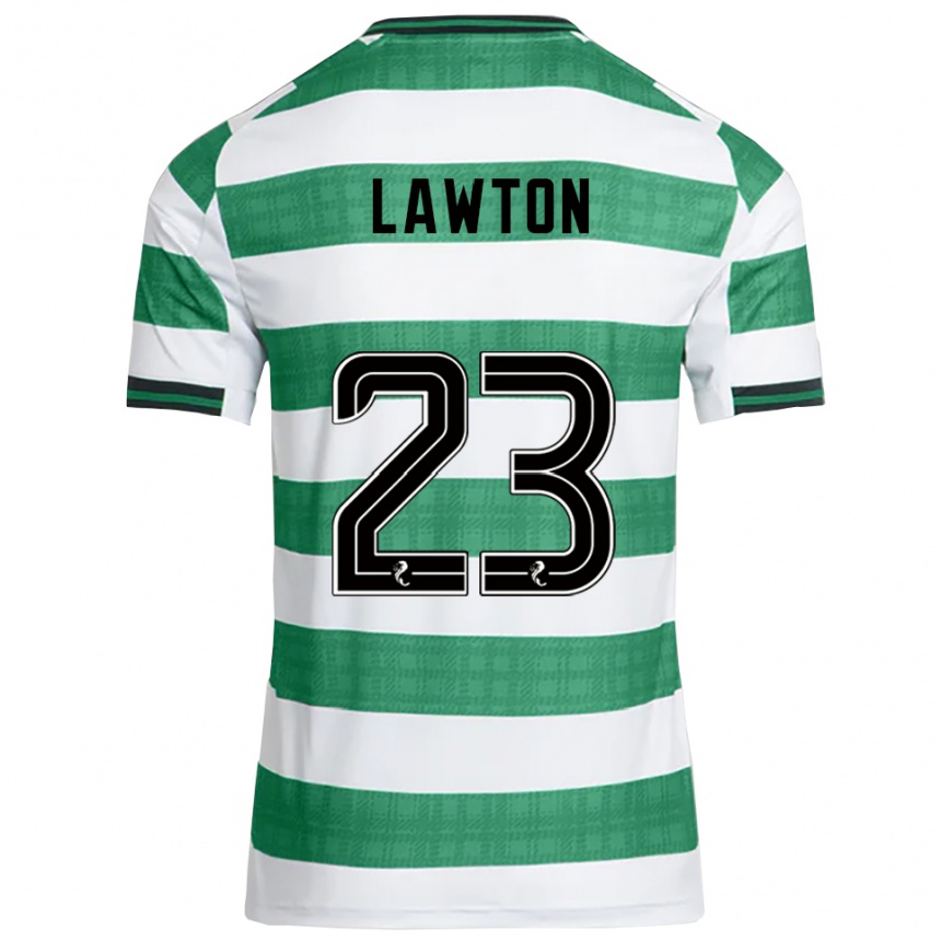 ילדים כדורגל Emma Lawton #23 ירוק לבן ג'רזי ביתית 2025/26