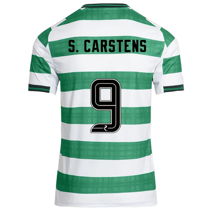 ילדים כדורגל סינה בונדגארד קרסטנס #9 ירוק לבן ג'רזי ביתית 2025/26