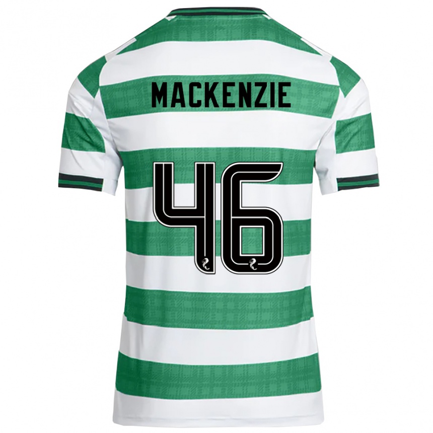 ילדים כדורגל מגנוס מקנזי #46 ירוק לבן ג'רזי ביתית 2025/26