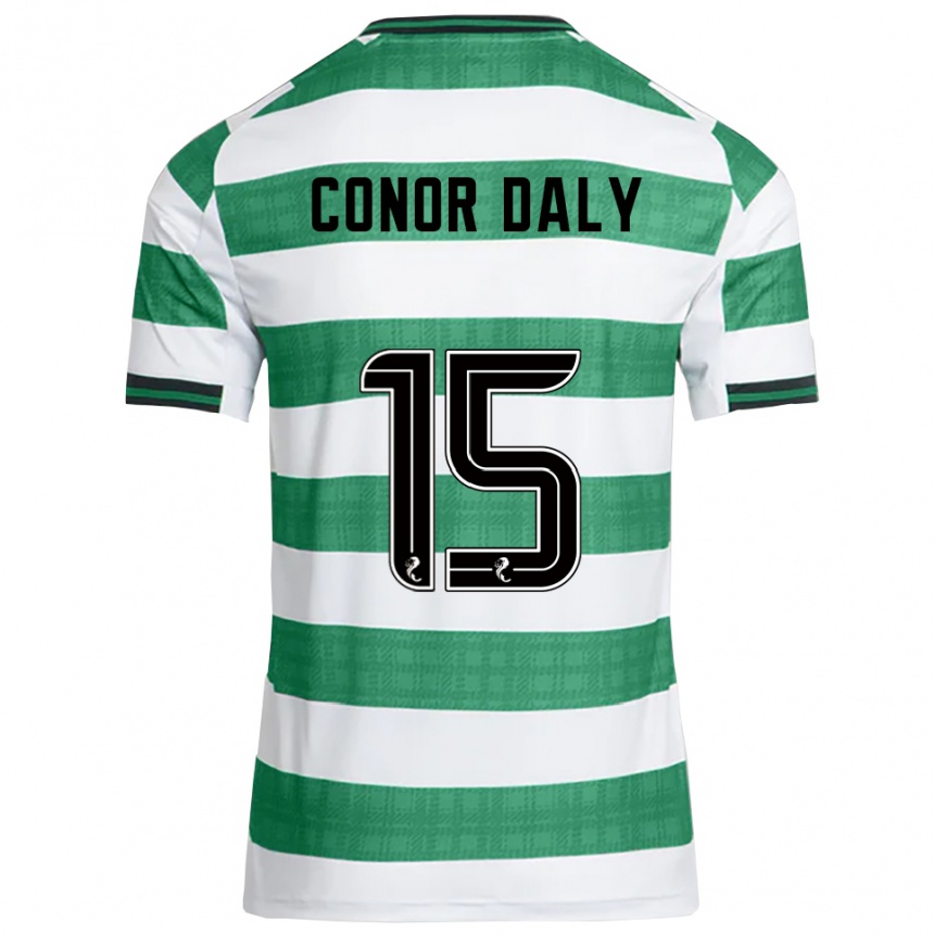 ילדים כדורגל קונור דאלי #15 ירוק לבן ג'רזי ביתית 2025/26