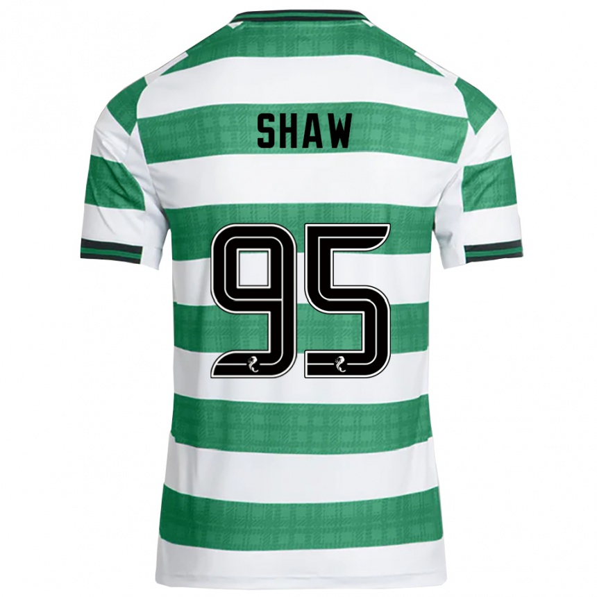 ילדים כדורגל Corey Shaw #95 ירוק לבן ג'רזי ביתית 2025/26