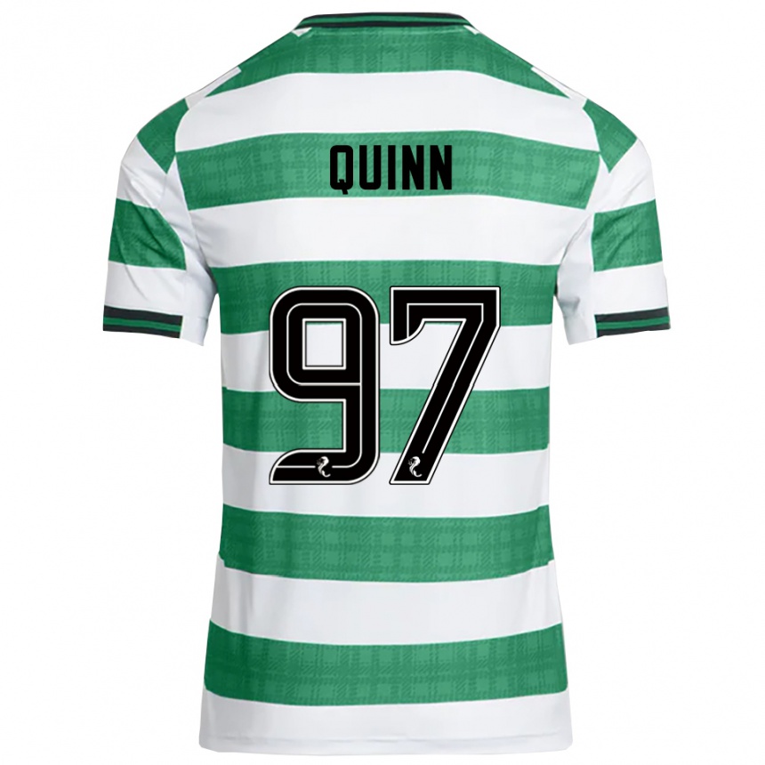 ילדים כדורגל בן קווין #97 ירוק לבן ג'רזי ביתית 2025/26
