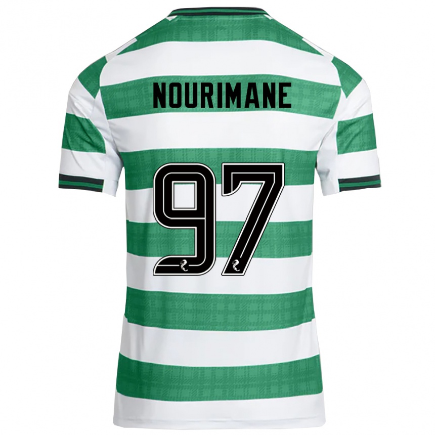 ילדים כדורגל אדי נורימאן #97 ירוק לבן ג'רזי ביתית 2025/26